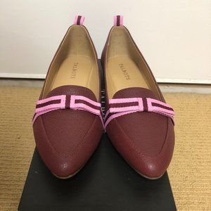 Talbots NWT pomegranate francesca webbing bow loafer